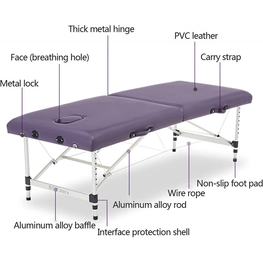 Beauty Salon Folding Massage Table Portable Salon Bed 